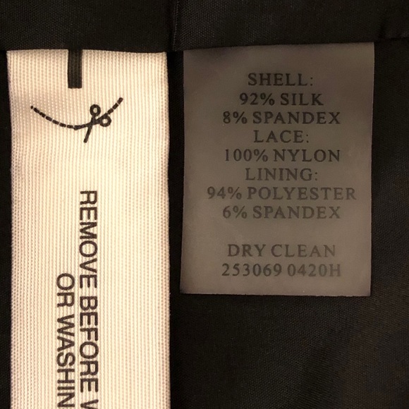 ✨NEW✨ Ann Taylor Black Silk One Shoulder Dress Sz8 - Picture 7 of 8